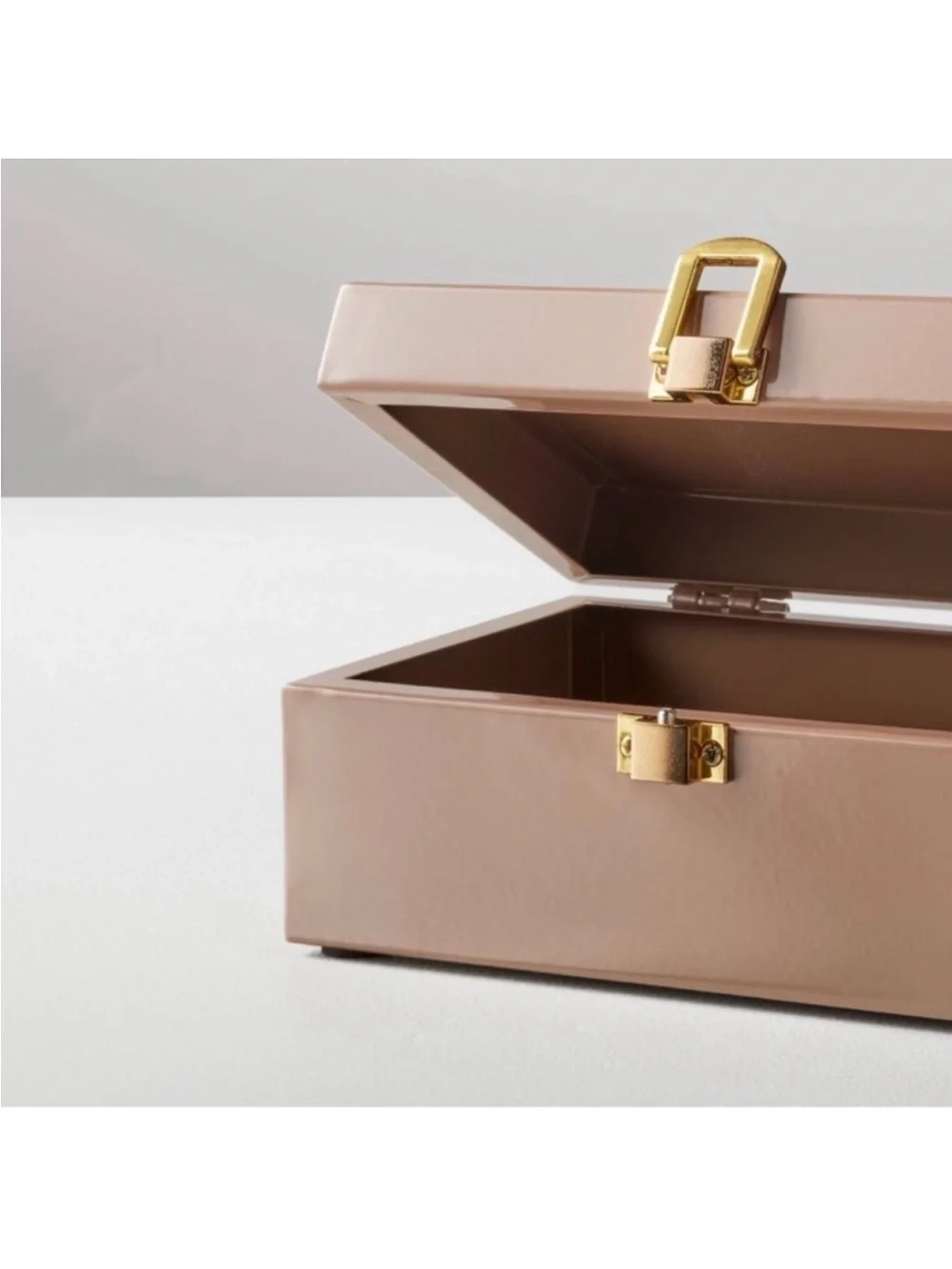 Hearth & Hand with Magnolia Metal Tan Latch Box